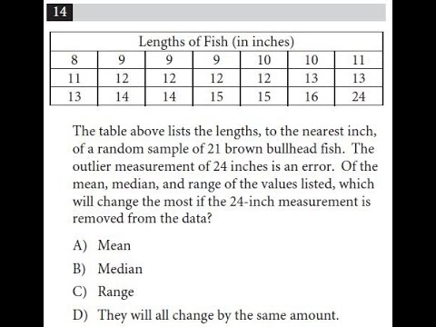 The table above lists the lengths, to the nearest Q14 of SAT Math ...