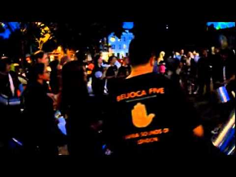 Beijoca Five performing in Waterloo
