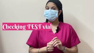 Shake test for cold sensitive vaccines