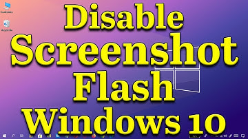 How to Disable Screenshot Flash on Windows 10