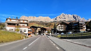 VAL BADIA scenic drive | Driving In South Tyrol In Autumn