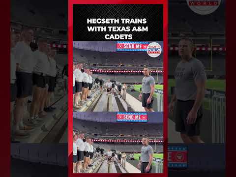 Hegseth Hits The Track With Texas A&M Cadets Before Address  | Times Now World