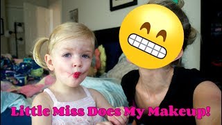 Two Year Old Does My Makeup!