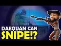 Daequan sniping is insane  can he snipe bop bop   high kill funny game fortnite battle royale