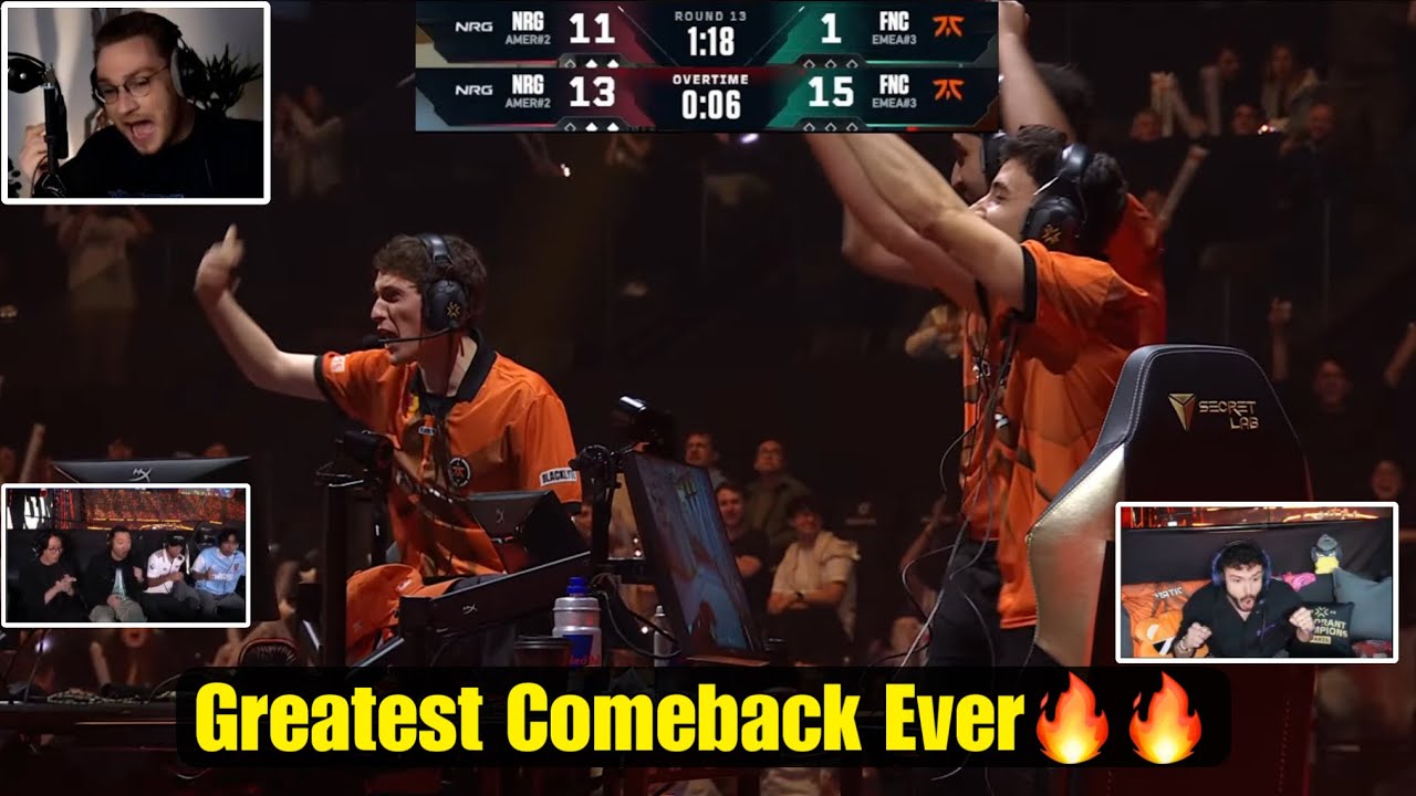 Величайшее возвращение в истории Valorant! FNC против NRG | БЕЗУМНЫЙ матч со счётом 11-1 до 13-15