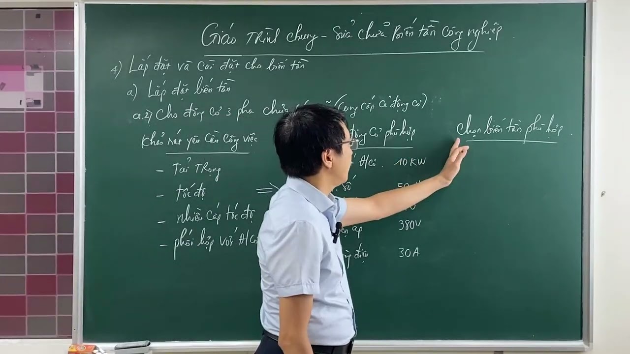 GIÁO TRÌNH BIẾN TẦN CHUNG - Bài 4 -  Lắp đặt biến tần và động cơ cho khách hàng mới chưa có động cơ.