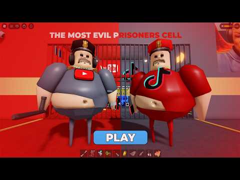 YOUTUBE POLICE PRISON RUN! (Obby) - YOUTUBE POLICE BOSS BATTLE All Items Unlocked Full Gameplay