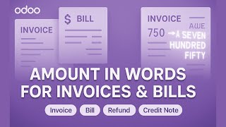 Odoo 18 Amount In Words On Invoices, Bills Credit Notes Odonity Smart Finance Feature