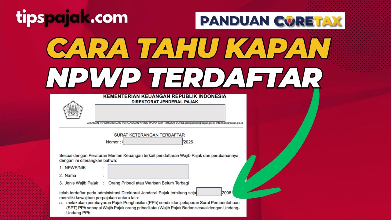 Cara Mengetahui Kapan Terdaftar NPWP | Cetak Ulang Surat Keterangan Terdaftar | Tips Pajak Media