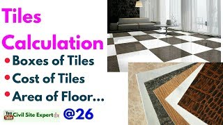 Tiles Calculation || Tile Box Calculation || Tile Installation for flooring || Cost of Tiles - YouTube