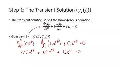 Lecture Part 1: Review of Second Order Solutions; Overdamped Solution Example