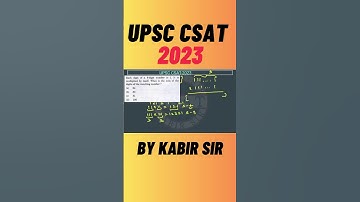 CSAT 2023 Solution #UPSC Prelims #ias Answer #upscmotivation #shorts