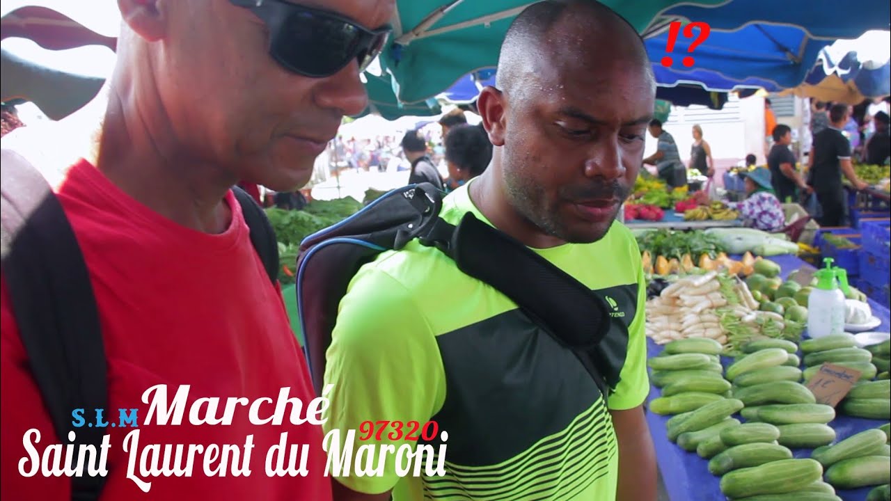 un réunionnais visite le marché ( SLM 973) Saint-Laurent du Maroni en Guyane