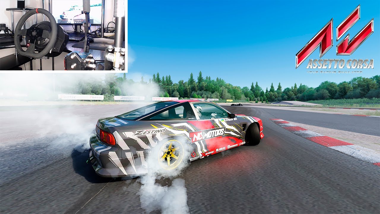 DRIFT Assetto Corsa Nissan 180SX Thrustmaster T300RS - YouTube