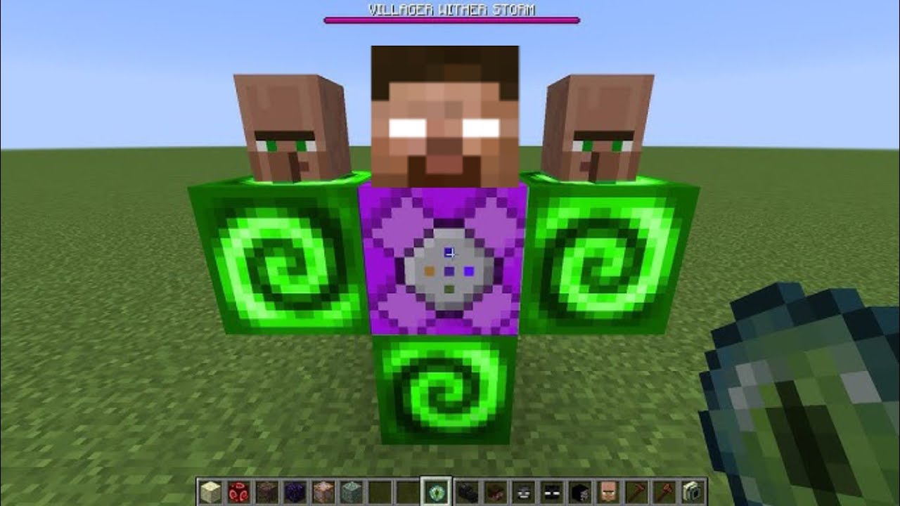 What if you create villager ender multi boss in minecraft - YouTube