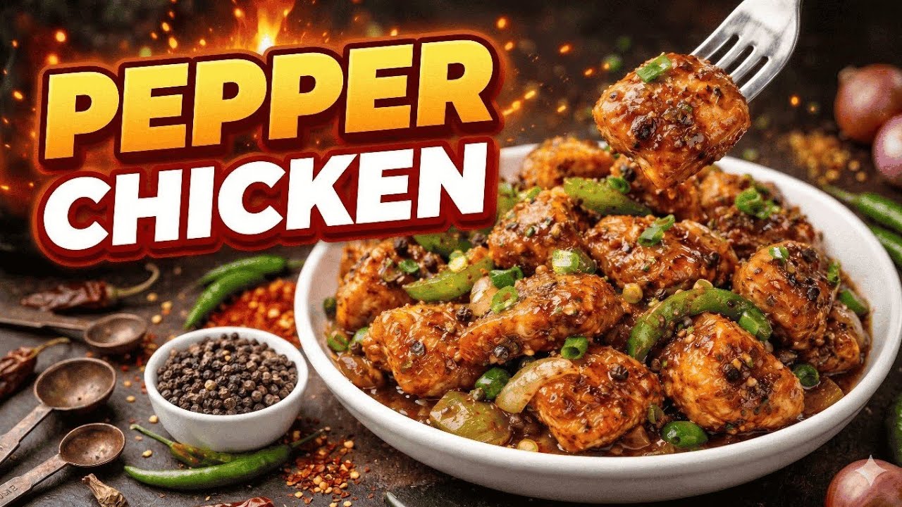 Pepper chicken recipe|மிளகு கோழி வருவல் செய்முறை |1 KG CHICKEN 