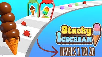 Stacky Ice Cream - All Levels Gameplay Android IOS Ep1 (1-20)