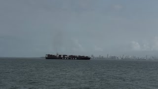 CMA CGM Container￼ 🚢 Ship ⛴️ #passing #vessel #mumbai #port #channel #video #viral #ship #viralvideo