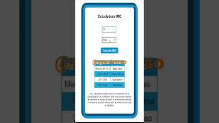 CALCULADORA IMC