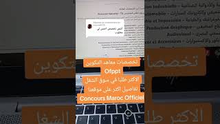 تخصصات معاهد التكوين Ofppt الاكثر طلبا في سوق الشغل تفاصيل اكثر في الوصف