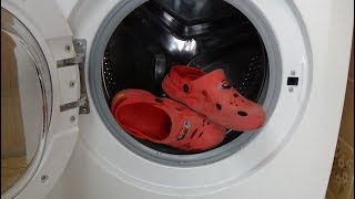 can you wash crocs with fur