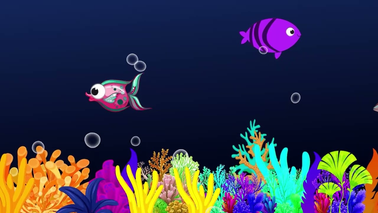 Bedtime Lullabies and Peaceful Fish Animation , Baby Lullaby95a#animation #fish