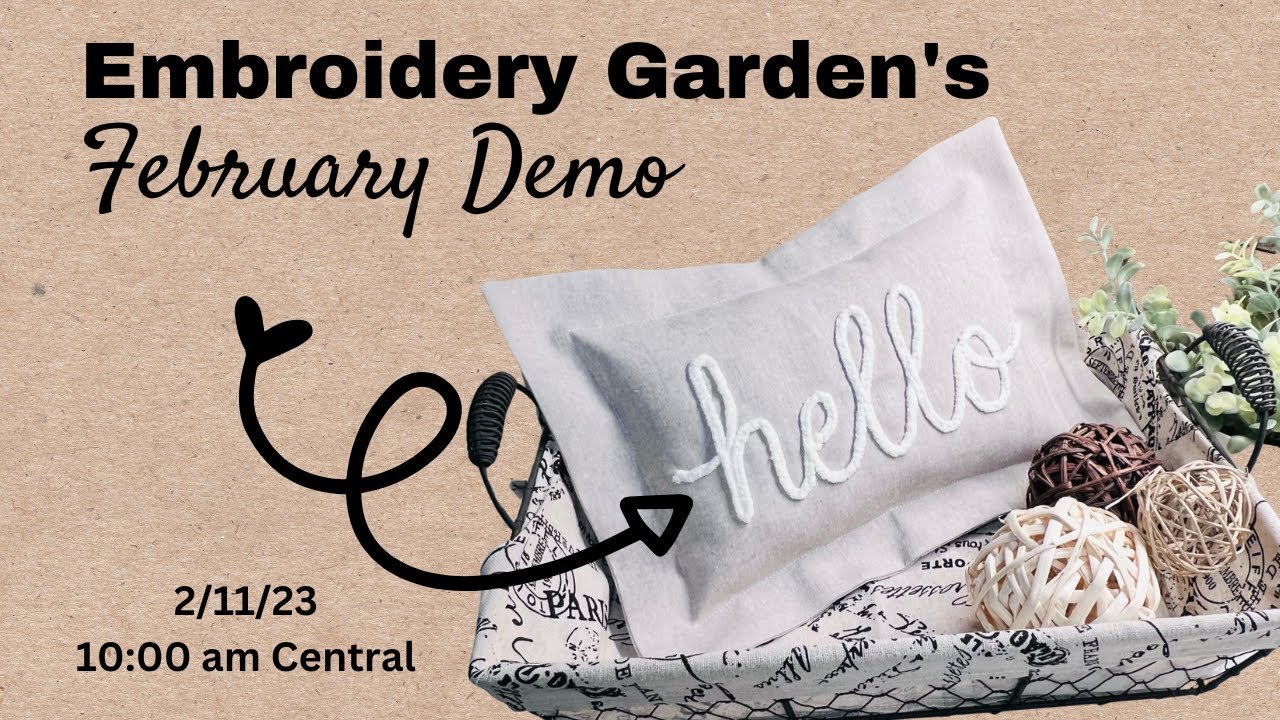 Embroidery Garden February Demo - Couching