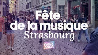 4K 60fps 🇫🇷 Strasbourg: Fête de la Musique Street Festival Walk!