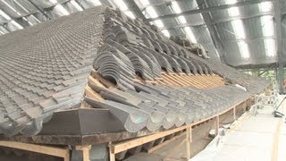 国宝の屋根８トン軽く 正倉院、瓦ふき替え