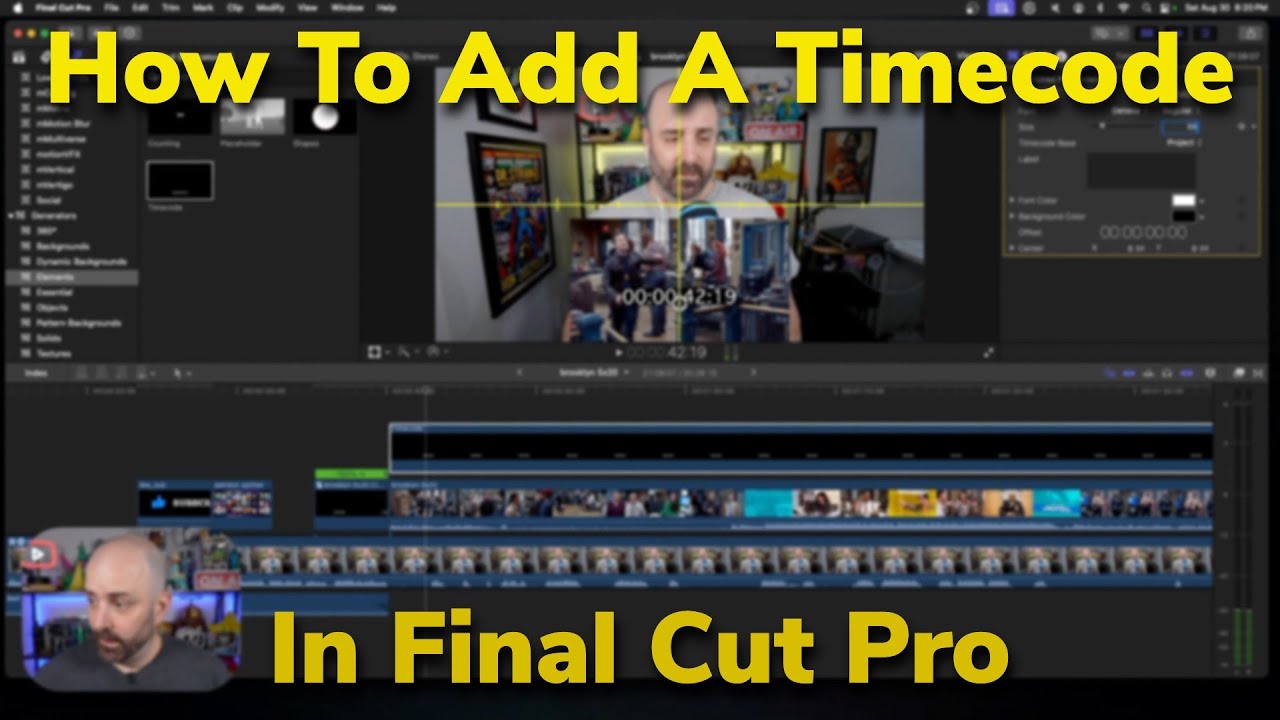 How To Add A FREE Timecode In Final Cut Pro - Countdown Timer - YouTube