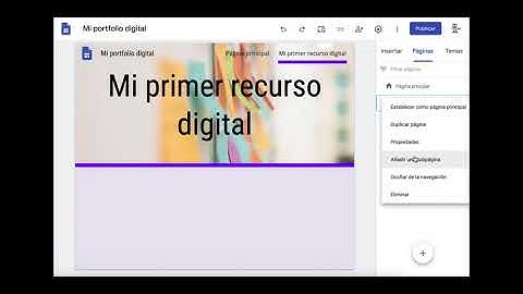 Añadir subpáginas en Google SITES.