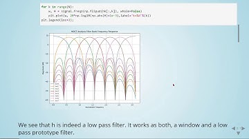 Multirate Signal Processing: 13 MDCT - 03 Python Example: MDCT Filters