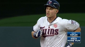 LAA@MIN: Kepler drills a solo home run to right field