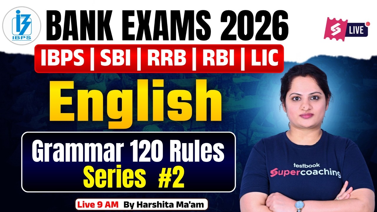 Bank Exam 2026 English | Grammar Series 120 Rules with Practice For