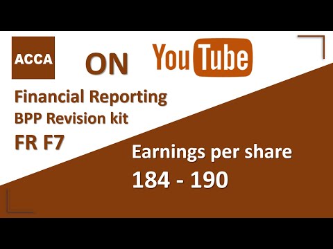 ACCA Financial Reporting FR F7 BPP Revision Kit Earnings per share 184-190