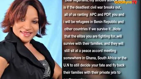 GOLDMYNETV: VETERAN ACTRESS, NGOZI NWOSU, CALLS NIGERIANS TO ORDER
