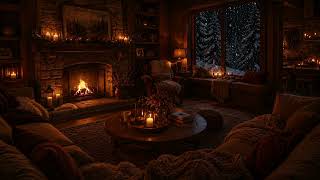 Cozy Warm Winter Fireplace & Calm Piano | Relaxing Ambience for Sleeping, Studying & Healing