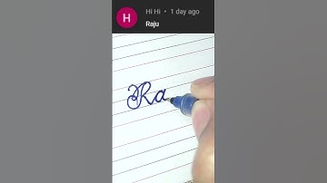 Raju - Beautiful name in Cursive writing | Cursive writing for beginners | #shorts
