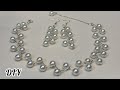 how to make  diy pearl nacklece set at home | pearl nacklece tutorial |😍✨️ #diy #jewellery #craft 
