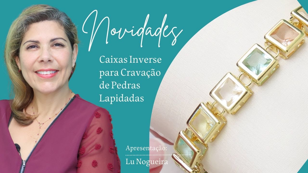 Caixas Inverse Folheadas para Cravação na Montagem de Semijoias Finas  - Pedra Mística