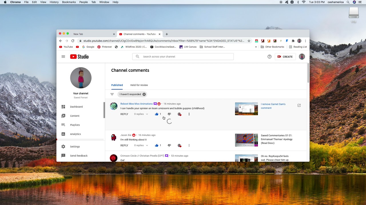 I reply to Reboot Moo Moo Animations' comment