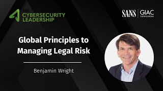 Global Principles to Managing Legal Risk