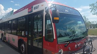Calgary Transit #8587 Nova Bus LFS CNG as Route 124 to Evanston