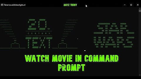 Watch movie in command prompt | Star Wars ASCII