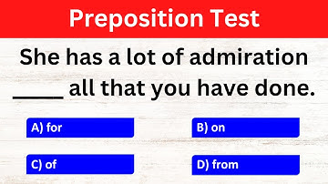 Preposition Quiz English Grammar Part 2 | Prepositions Test