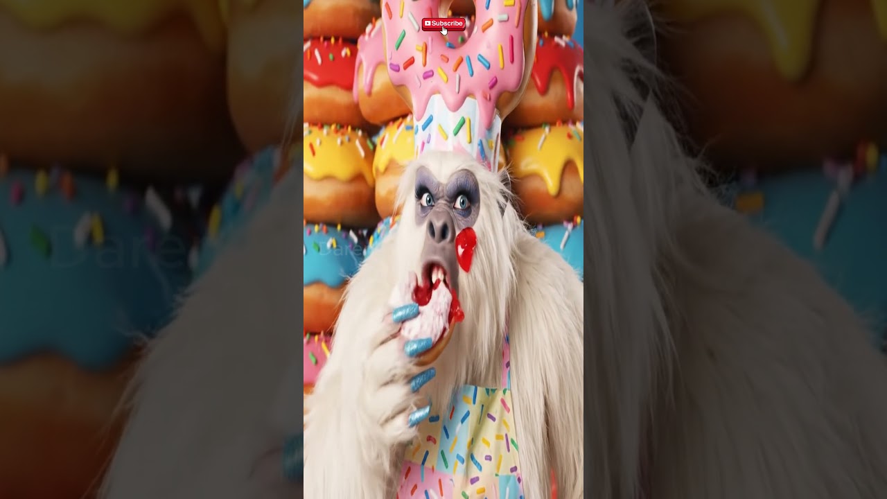 "Sprinkle Crown, Jelly Mouth – Donut Queen in Action!"