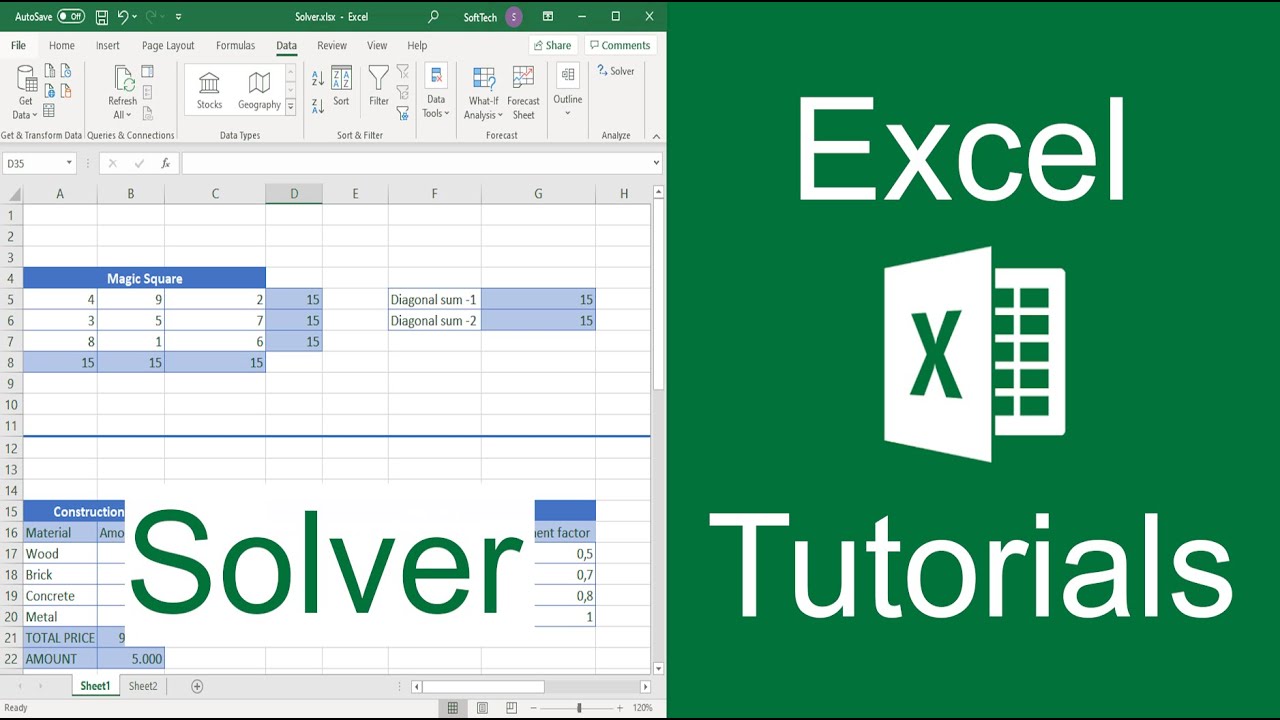 excel solver problems and solutions