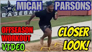 MICAH PARSONS ✭ CLOSER LOOK! 🔥 #COWBOYS Edge/LB Doing Offseason SAND PIT DRILLS w/ COACH Lance Deane