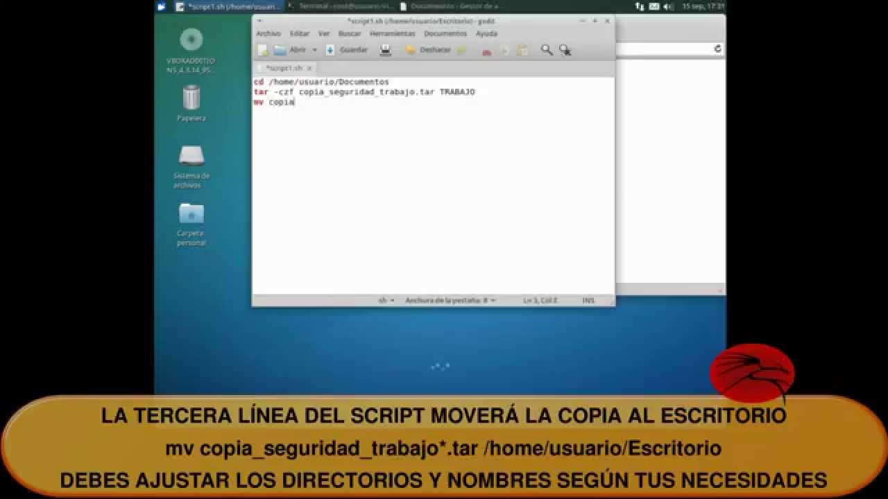 Sencillo script para realizar una copia de seguridad de un directorio
