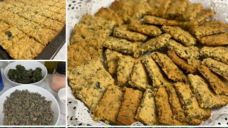 بسكويت الزعتر الأخضر الهش المقرمش اللذيذ | Crispy and Delicious Zaatar Biscuits